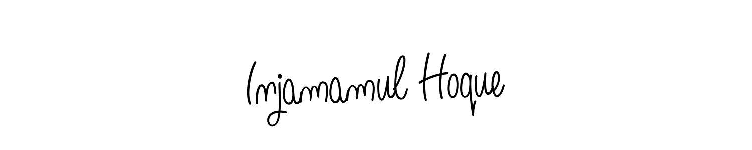 You should practise on your own different ways (Angelique-Rose-font-FFP) to write your name (Injamamul Hoque) in signature. don't let someone else do it for you. Injamamul Hoque signature style 5 images and pictures png