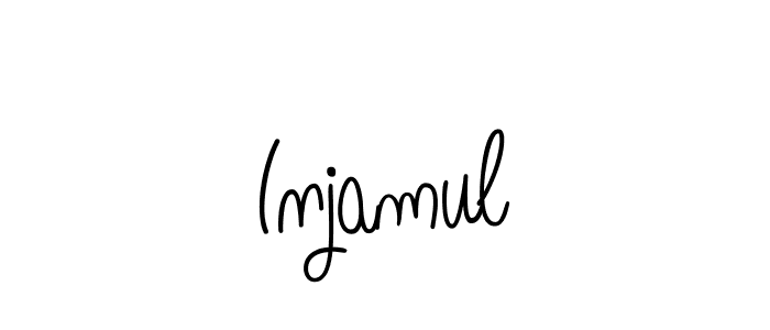 How to make Injamul name signature. Use Angelique-Rose-font-FFP style for creating short signs online. This is the latest handwritten sign. Injamul signature style 5 images and pictures png