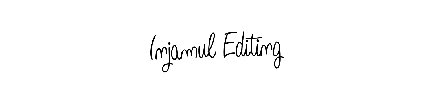 How to make Injamul Editing name signature. Use Angelique-Rose-font-FFP style for creating short signs online. This is the latest handwritten sign. Injamul Editing signature style 5 images and pictures png