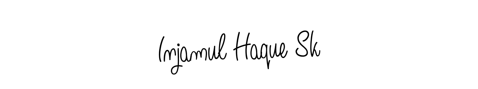 The best way (Angelique-Rose-font-FFP) to make a short signature is to pick only two or three words in your name. The name Injamul Haque Sk include a total of six letters. For converting this name. Injamul Haque Sk signature style 5 images and pictures png