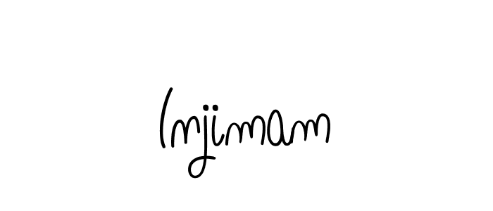 The best way (Angelique-Rose-font-FFP) to make a short signature is to pick only two or three words in your name. The name Injimam include a total of six letters. For converting this name. Injimam signature style 5 images and pictures png