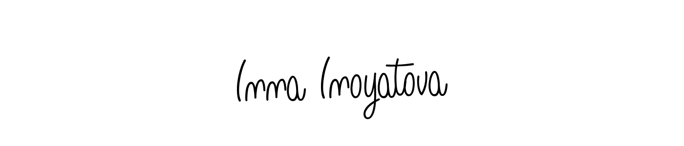 Make a beautiful signature design for name Inna Inoyatova. With this signature (Angelique-Rose-font-FFP) style, you can create a handwritten signature for free. Inna Inoyatova signature style 5 images and pictures png