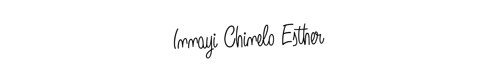 Make a beautiful signature design for name Innayi Chinelo Esther. With this signature (Angelique-Rose-font-FFP) style, you can create a handwritten signature for free. Innayi Chinelo Esther signature style 5 images and pictures png