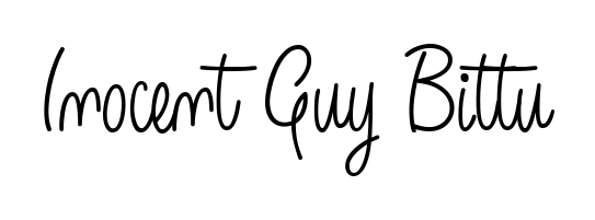 Create your official email sign-off with Inocent Guy Bittu name in Angelique-Rose-font-FFP style. Crisp, clean, and perfectly legible across all screens. Inocent Guy Bittu signature style 5 images and pictures png