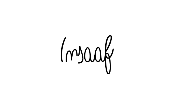 Design your own signature with our free online signature maker. With this signature software, you can create a handwritten (Angelique-Rose-font-FFP) signature for name Insaaf. Insaaf signature style 5 images and pictures png