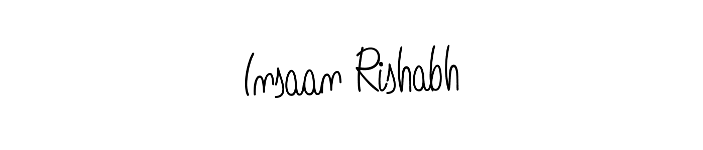 Use a signature maker to create a handwritten signature online. With this signature software, you can design (Angelique-Rose-font-FFP) your own signature for name Insaan Rishabh. Insaan Rishabh signature style 5 images and pictures png