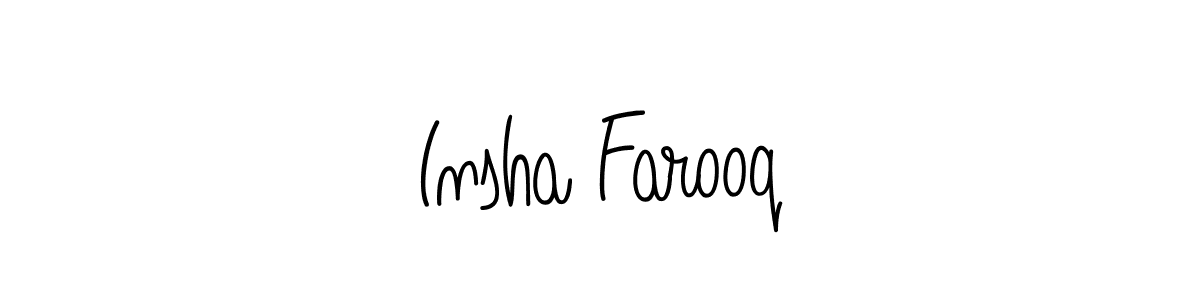 Check out images of Autograph of Insha Farooq name. Actor Insha Farooq Signature Style. Angelique-Rose-font-FFP is a professional sign style online. Insha Farooq signature style 5 images and pictures png