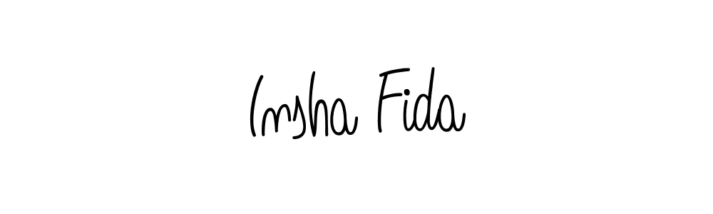 Make a beautiful signature design for name Insha Fida. With this signature (Angelique-Rose-font-FFP) style, you can create a handwritten signature for free. Insha Fida signature style 5 images and pictures png