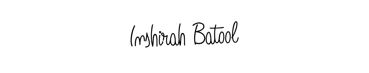 Angelique-Rose-font-FFP is a professional signature style that is perfect for those who want to add a touch of class to their signature. It is also a great choice for those who want to make their signature more unique. Get Inshirah Batool name to fancy signature for free. Inshirah Batool signature style 5 images and pictures png