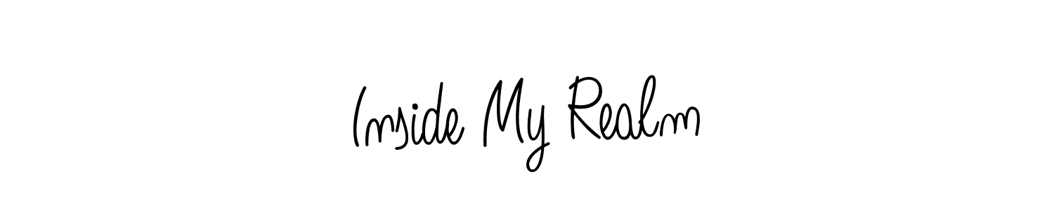 How to make Inside My Realm name signature. Use Angelique-Rose-font-FFP style for creating short signs online. This is the latest handwritten sign. Inside My Realm signature style 5 images and pictures png