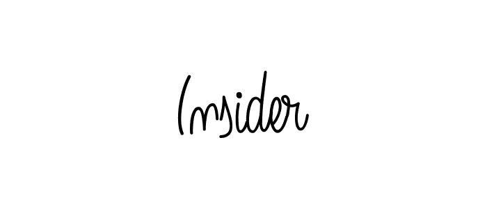 Use a signature maker to create a handwritten signature online. With this signature software, you can design (Angelique-Rose-font-FFP) your own signature for name Insider. Insider signature style 5 images and pictures png