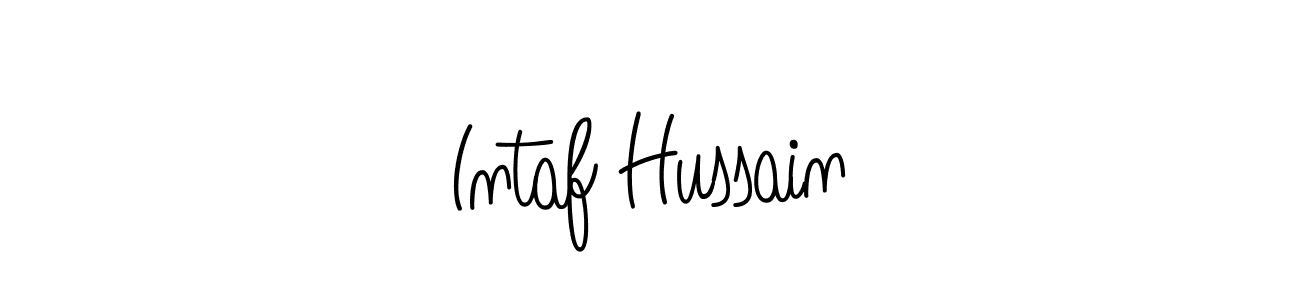 Make a beautiful signature design for name Intaf Hussain. With this signature (Angelique-Rose-font-FFP) style, you can create a handwritten signature for free. Intaf Hussain signature style 5 images and pictures png