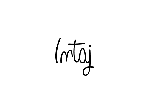 Use a signature maker to create a handwritten signature online. With this signature software, you can design (Angelique-Rose-font-FFP) your own signature for name Intaj. Intaj signature style 5 images and pictures png