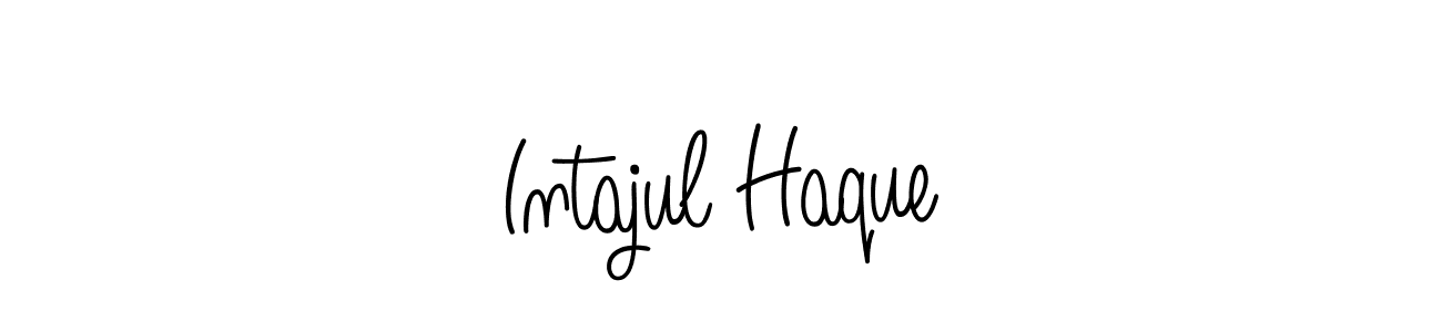 Design your own signature with our free online signature maker. With this signature software, you can create a handwritten (Angelique-Rose-font-FFP) signature for name Intajul Haque. Intajul Haque signature style 5 images and pictures png