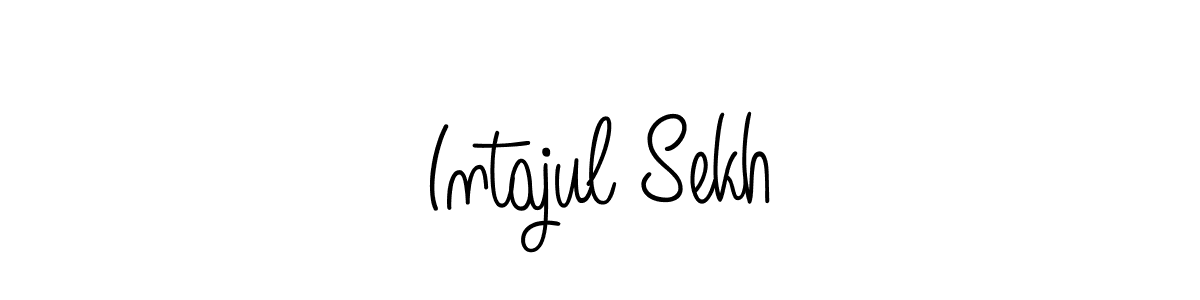 Make a beautiful signature design for name Intajul Sekh. With this signature (Angelique-Rose-font-FFP) style, you can create a handwritten signature for free. Intajul Sekh signature style 5 images and pictures png