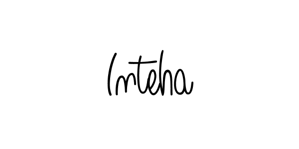 Create a beautiful signature design for name Inteha. With this signature (Angelique-Rose-font-FFP) fonts, you can make a handwritten signature for free. Inteha signature style 5 images and pictures png