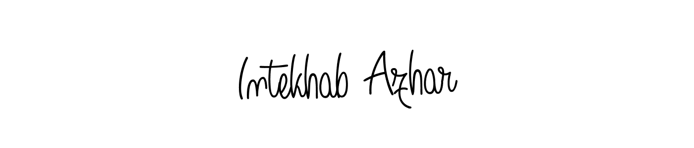 How to Draw Intekhab Azhar signature style? Angelique-Rose-font-FFP is a latest design signature styles for name Intekhab Azhar. Intekhab Azhar signature style 5 images and pictures png