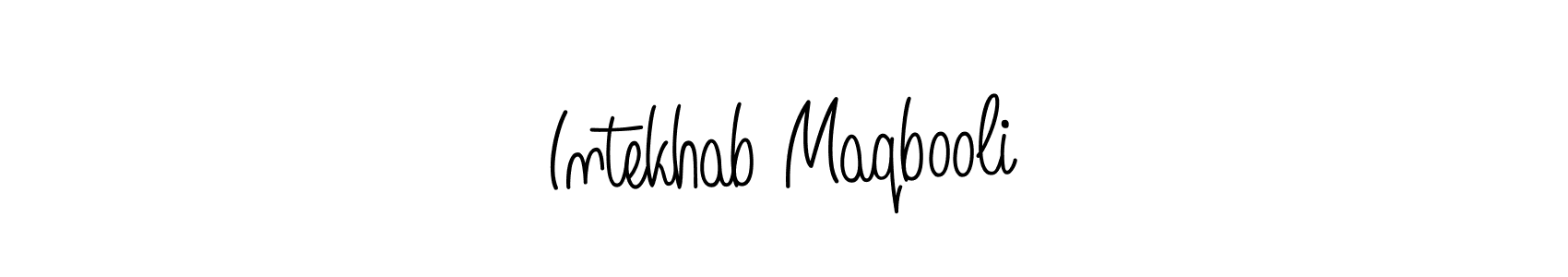 if you are searching for the best signature style for your name Intekhab Maqbooli. so please give up your signature search. here we have designed multiple signature styles  using Angelique-Rose-font-FFP. Intekhab Maqbooli signature style 5 images and pictures png