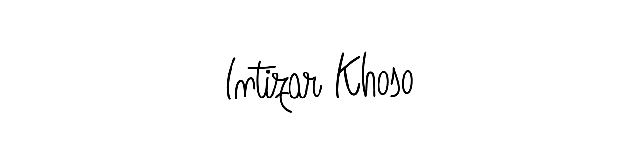 The best way (Angelique-Rose-font-FFP) to make a short signature is to pick only two or three words in your name. The name Intizar Khoso include a total of six letters. For converting this name. Intizar Khoso signature style 5 images and pictures png