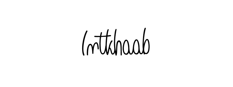 if you are searching for the best signature style for your name Intkhaab. so please give up your signature search. here we have designed multiple signature styles  using Angelique-Rose-font-FFP. Intkhaab signature style 5 images and pictures png