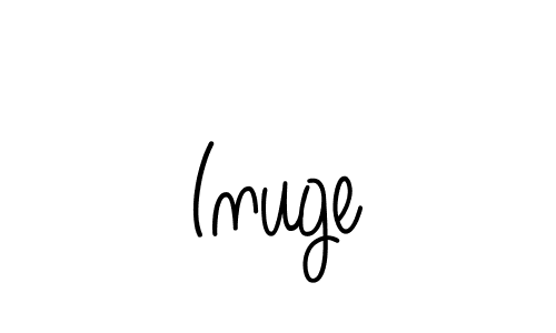 The best way (Angelique-Rose-font-FFP) to make a short signature is to pick only two or three words in your name. The name Inuge include a total of six letters. For converting this name. Inuge signature style 5 images and pictures png