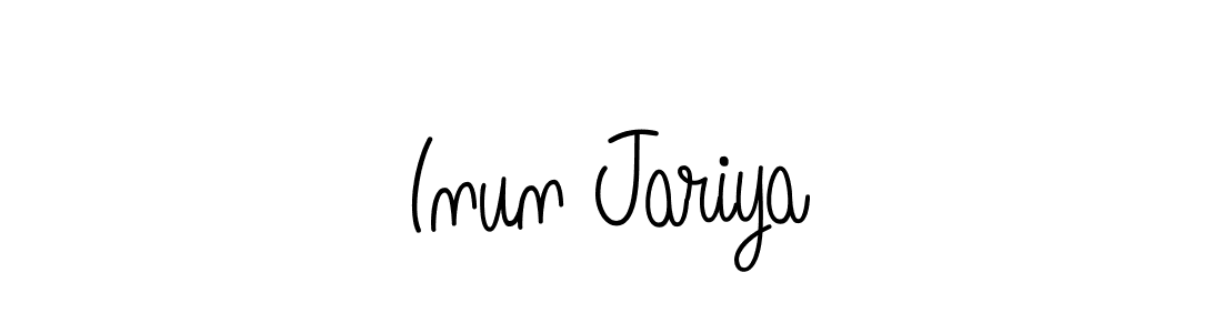 if you are searching for the best signature style for your name Inun Jariya. so please give up your signature search. here we have designed multiple signature styles  using Angelique-Rose-font-FFP. Inun Jariya signature style 5 images and pictures png