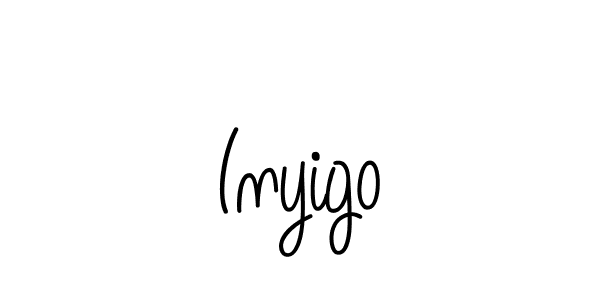How to make Inyigo name signature. Use Angelique-Rose-font-FFP style for creating short signs online. This is the latest handwritten sign. Inyigo signature style 5 images and pictures png