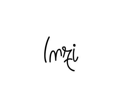 Make a beautiful signature design for name Inzi. With this signature (Angelique-Rose-font-FFP) style, you can create a handwritten signature for free. Inzi signature style 5 images and pictures png