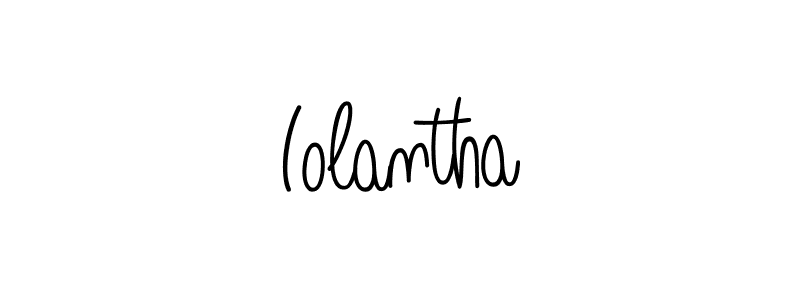 Make a beautiful signature design for name Iolantha. With this signature (Angelique-Rose-font-FFP) style, you can create a handwritten signature for free. Iolantha signature style 5 images and pictures png