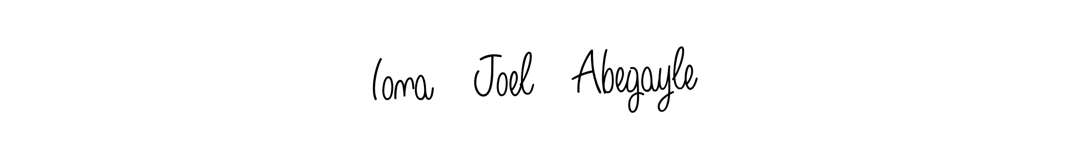 Make a beautiful signature design for name Iona   Joel   Abegayle. With this signature (Angelique-Rose-font-FFP) style, you can create a handwritten signature for free. Iona   Joel   Abegayle signature style 5 images and pictures png