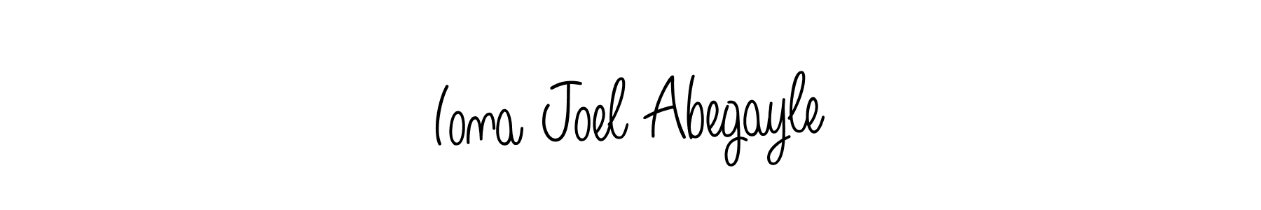 It looks lik you need a new signature style for name Iona Joel Abegayle. Design unique handwritten (Angelique-Rose-font-FFP) signature with our free signature maker in just a few clicks. Iona Joel Abegayle signature style 5 images and pictures png