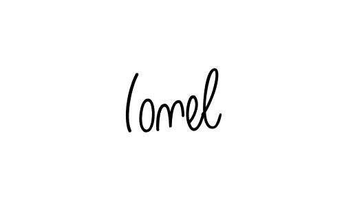 How to make Ionel name signature. Use Angelique-Rose-font-FFP style for creating short signs online. This is the latest handwritten sign. Ionel signature style 5 images and pictures png
