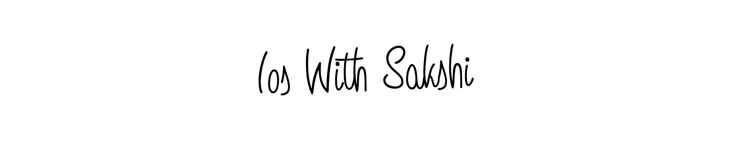 Make a beautiful signature design for name Ios With Sakshi. With this signature (Angelique-Rose-font-FFP) style, you can create a handwritten signature for free. Ios With Sakshi signature style 5 images and pictures png