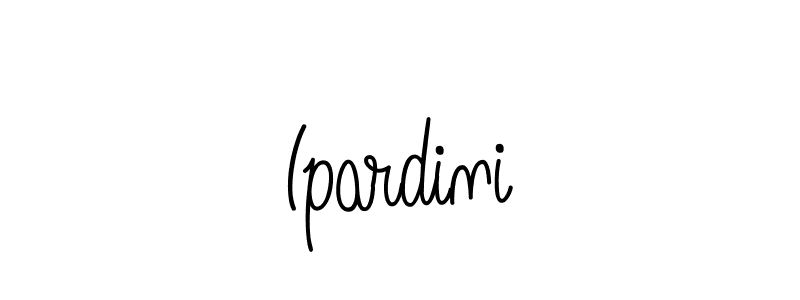 Make a beautiful signature design for name Ipardini. With this signature (Angelique-Rose-font-FFP) style, you can create a handwritten signature for free. Ipardini signature style 5 images and pictures png