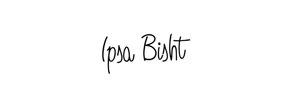 Design your own signature with our free online signature maker. With this signature software, you can create a handwritten (Angelique-Rose-font-FFP) signature for name Ipsa Bisht. Ipsa Bisht signature style 5 images and pictures png