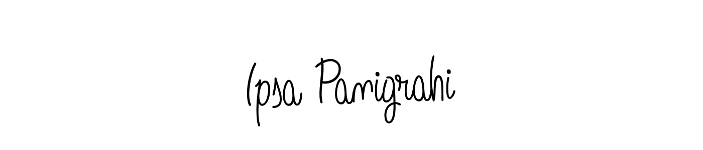 The best way (Angelique-Rose-font-FFP) to make a short signature is to pick only two or three words in your name. The name Ipsa Panigrahi include a total of six letters. For converting this name. Ipsa Panigrahi signature style 5 images and pictures png