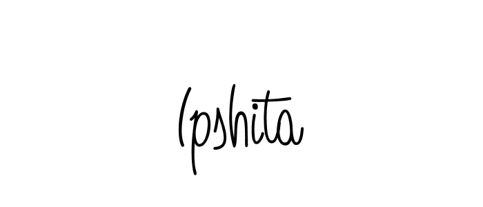 Use a signature maker to create a handwritten signature online. With this signature software, you can design (Angelique-Rose-font-FFP) your own signature for name Ipshita. Ipshita signature style 5 images and pictures png