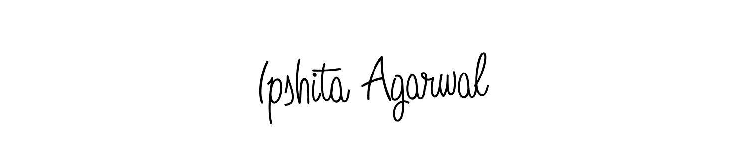 Use a signature maker to create a handwritten signature online. With this signature software, you can design (Angelique-Rose-font-FFP) your own signature for name Ipshita Agarwal. Ipshita Agarwal signature style 5 images and pictures png