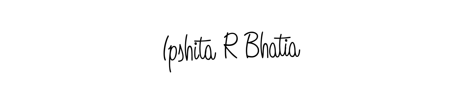 Also You can easily find your signature by using the search form. We will create Ipshita R Bhatia name handwritten signature images for you free of cost using Angelique-Rose-font-FFP sign style. Ipshita R Bhatia signature style 5 images and pictures png