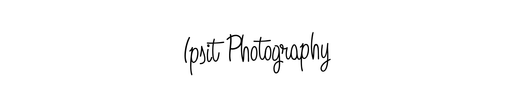 Ipsit Photography stylish signature style. Best Handwritten Sign (Angelique-Rose-font-FFP) for my name. Handwritten Signature Collection Ideas for my name Ipsit Photography. Ipsit Photography signature style 5 images and pictures png