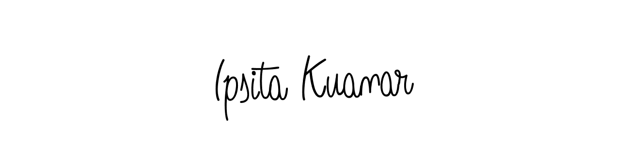 How to make Ipsita Kuanar name signature. Use Angelique-Rose-font-FFP style for creating short signs online. This is the latest handwritten sign. Ipsita Kuanar signature style 5 images and pictures png