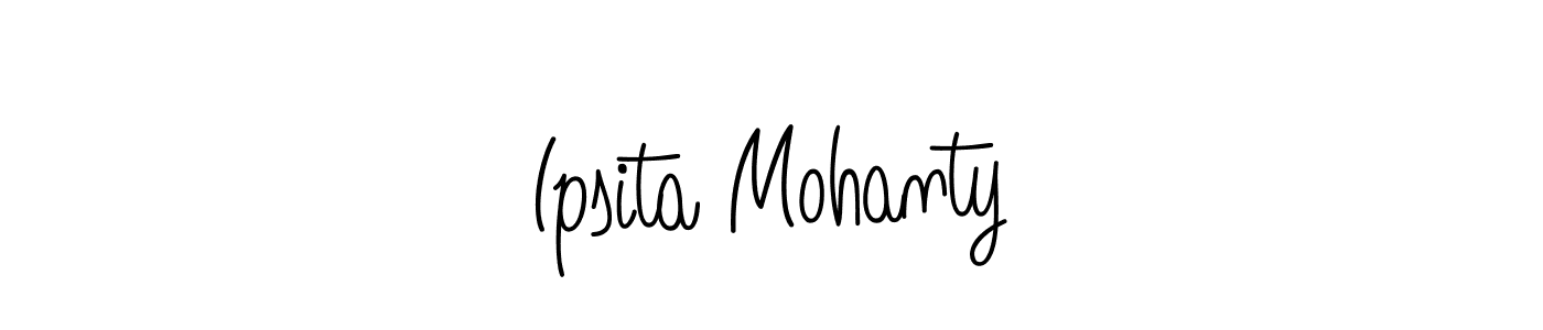 The best way (Angelique-Rose-font-FFP) to make a short signature is to pick only two or three words in your name. The name Ipsita Mohanty include a total of six letters. For converting this name. Ipsita Mohanty signature style 5 images and pictures png