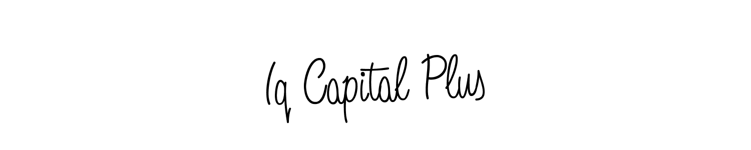 Make a beautiful signature design for name Iq Capital Plus. With this signature (Angelique-Rose-font-FFP) style, you can create a handwritten signature for free. Iq Capital Plus signature style 5 images and pictures png