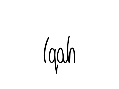 How to make Iqah name signature. Use Angelique-Rose-font-FFP style for creating short signs online. This is the latest handwritten sign. Iqah signature style 5 images and pictures png