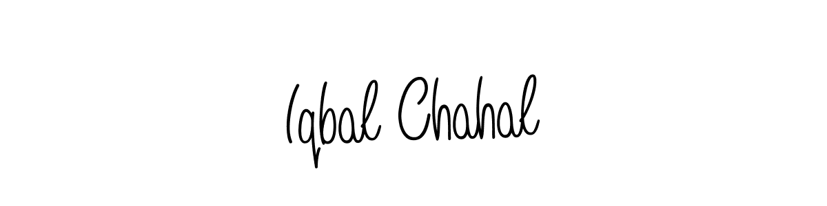 How to Draw Iqbal Chahal signature style? Angelique-Rose-font-FFP is a latest design signature styles for name Iqbal Chahal. Iqbal Chahal signature style 5 images and pictures png