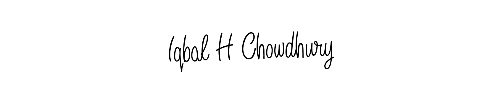 Make a beautiful signature design for name Iqbal H Chowdhury. With this signature (Angelique-Rose-font-FFP) style, you can create a handwritten signature for free. Iqbal H Chowdhury signature style 5 images and pictures png