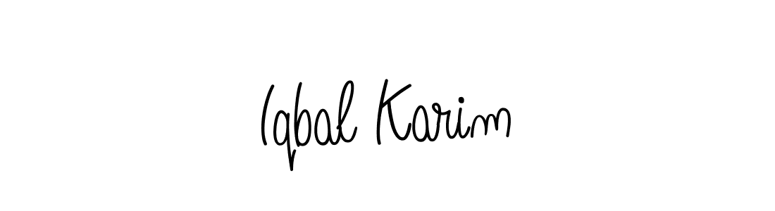 Make a beautiful signature design for name Iqbal Karim. With this signature (Angelique-Rose-font-FFP) style, you can create a handwritten signature for free. Iqbal Karim signature style 5 images and pictures png