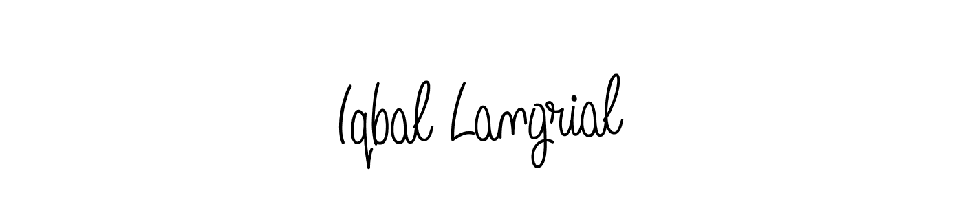 Iqbal Langrial stylish signature style. Best Handwritten Sign (Angelique-Rose-font-FFP) for my name. Handwritten Signature Collection Ideas for my name Iqbal Langrial. Iqbal Langrial signature style 5 images and pictures png