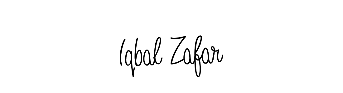 Use a signature maker to create a handwritten signature online. With this signature software, you can design (Angelique-Rose-font-FFP) your own signature for name Iqbal Zafar. Iqbal Zafar signature style 5 images and pictures png