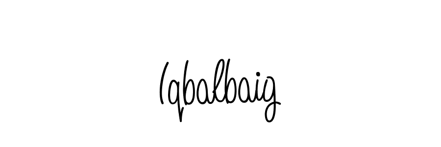 Use a signature maker to create a handwritten signature online. With this signature software, you can design (Angelique-Rose-font-FFP) your own signature for name Iqbalbaig. Iqbalbaig signature style 5 images and pictures png